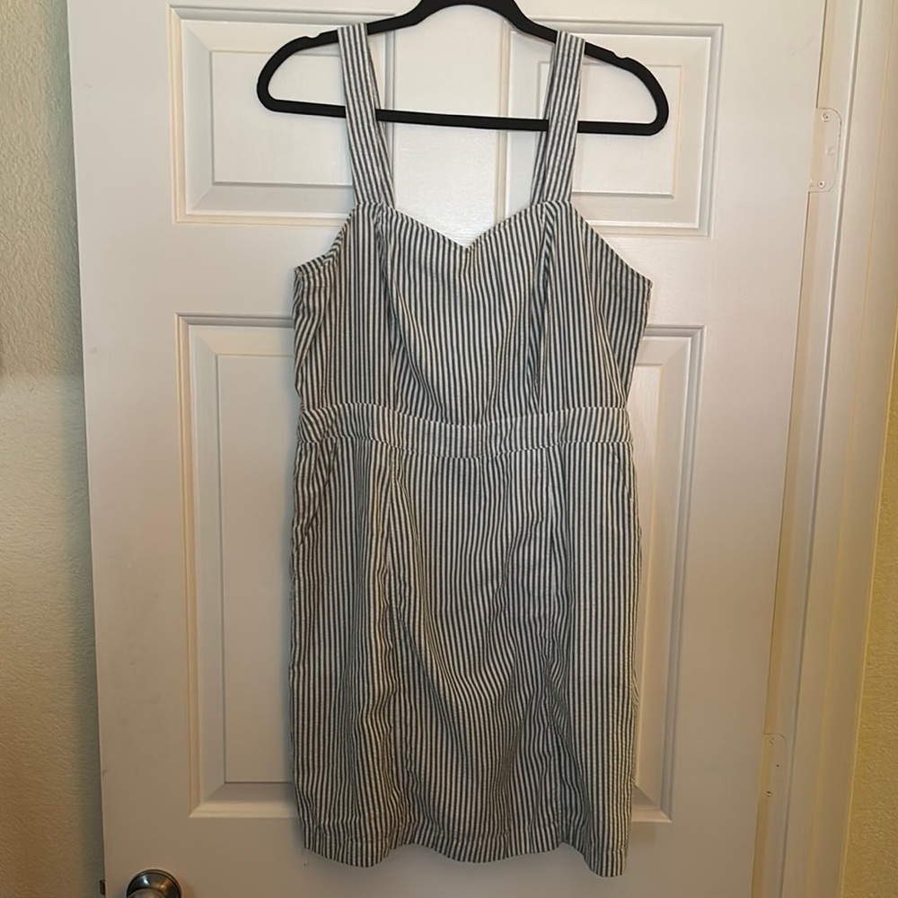 Forever 21 Blue and White Striped Mini Sundress
